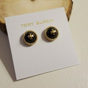 Tory Burch rope logo stud earrings